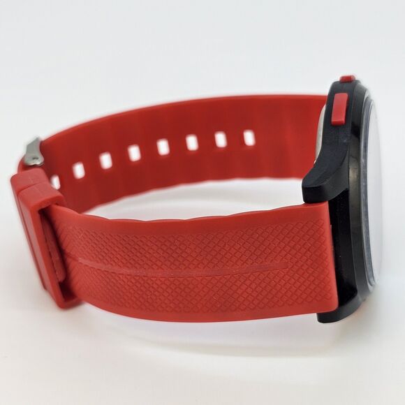 Beeasy Men's Ultra Slim Digital Watch 44MM Red Plastic Bands New Battery - Picture 9 of 12